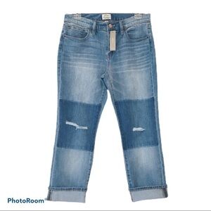 J Crew Slim Broken In Boyfriend Cropped Jeans NWT Size 27P